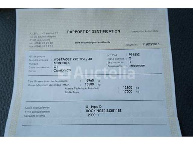 Ref: lot v5 - mercedes-benz atego 1325f pomp truck (2002-32,456 km - vin:wdb9760631k701036) - afbeelding 21 van  82