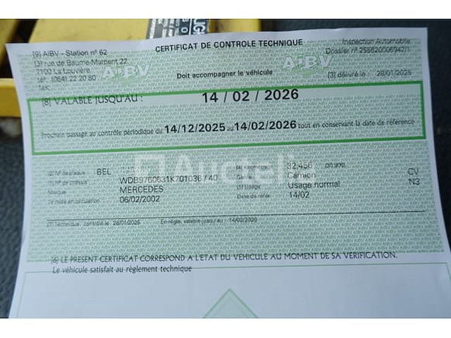 Ref: lot v5 - mercedes-benz atego 1325f pomp truck (2002-32,456 km - vin:wdb9760631k701036) - afbeelding 64 van  82