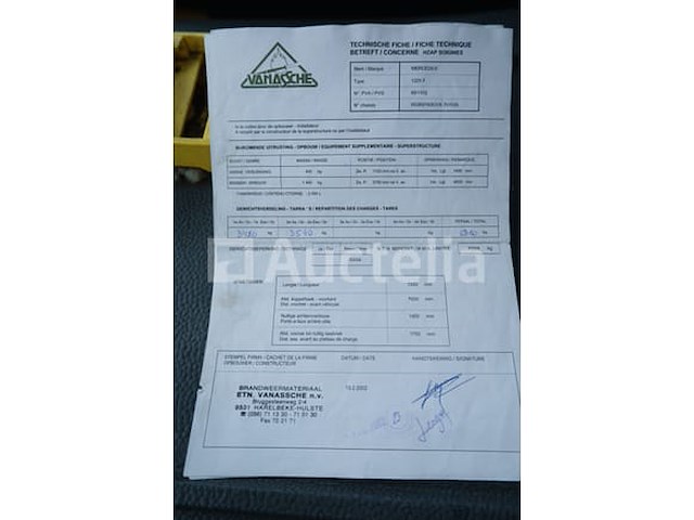 Ref: lot v5 - mercedes-benz atego 1325f pomp truck (2002-32,456 km - vin:wdb9760631k701036) - afbeelding 65 van  82