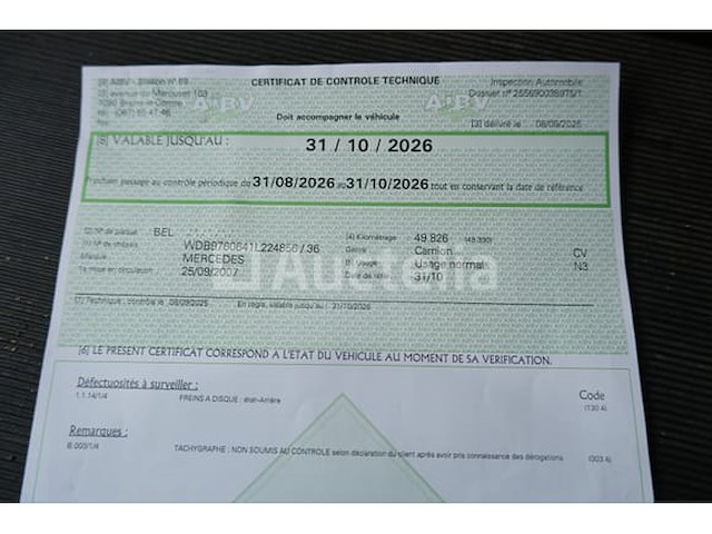 Ref: lot v6 - mercedes-benz atego 1429f pomptruck (2007-50,171 km-vin:wdb9760641l224856) - afbeelding 66 van  86