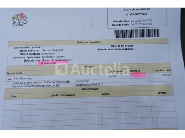 Ref: lot v8 - utility bus (voor onderdelen) mercedes-benz sprinter 316 cdi (2006-359.060 km-vin:wdb9036621r939210) - afbeelding 49 van  63