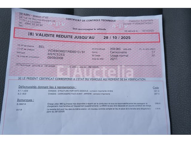 Ref: lot v8 - utility bus (voor onderdelen) mercedes-benz sprinter 316 cdi (2006-359.060 km-vin:wdb9036621r939210) - afbeelding 52 van  63