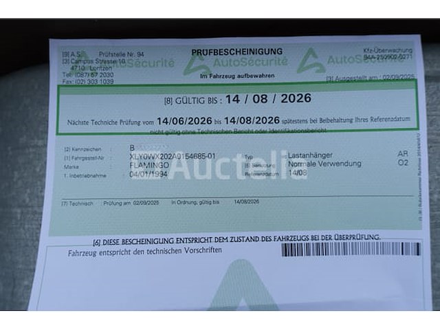 Ref: r642 - flamingo trailers wx202 dubbelassige geremde zeiltrailer - afbeelding 11 van  21