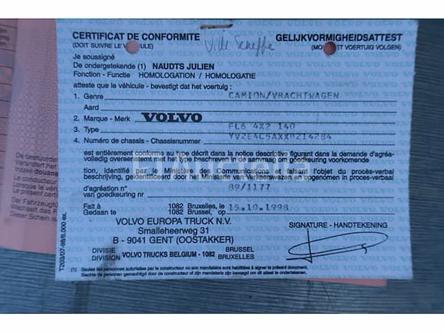 Ref: rac164 - volvo fl6 14 veegwagen (1999-111,245 km) (vin : yv2e4c5axxb214284) - afbeelding 39 van  50