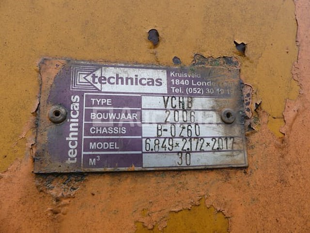 Ref:10 - open container 30m³ technicas - afbeelding 3 van  9