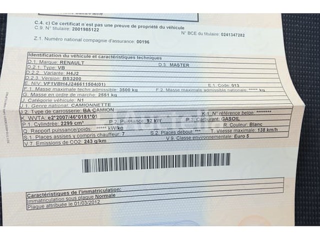 Ref:10407 - renault master dubbele cabinewagen met kantelstuk (2012-194,278 km) (vin:vf1vbh4j246611504) - afbeelding 49 van  61