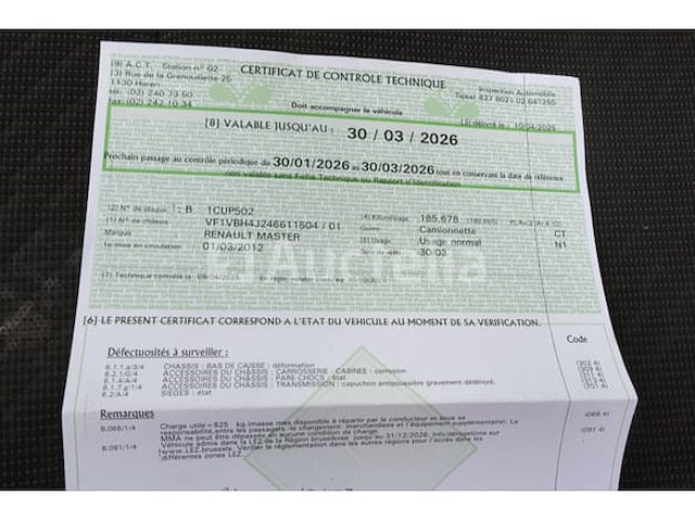 Ref:10407 - renault master dubbele cabinewagen met kantelstuk (2012-194,278 km) (vin:vf1vbh4j246611504) - afbeelding 58 van  61