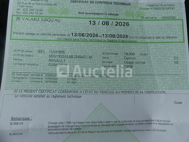Ref:1068 - renault access d19 vuilniswagen (2018-80,016 km)(vin: seg1932al6bj24940) - afbeelding 43 van  60