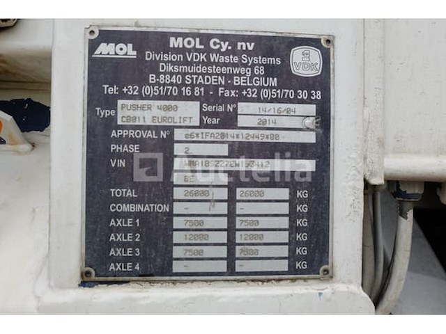 Ref:1217 - vuilniswagen man tgs (2014-297,389 km)(vin:wma18szz7ew193412) - afbeelding 18 van  47