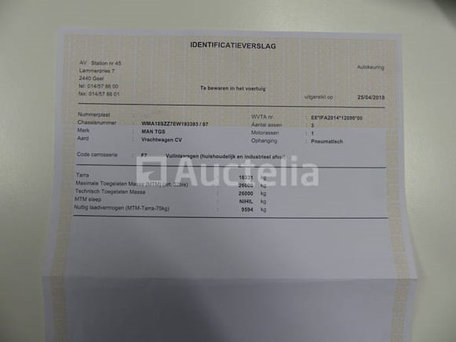 Ref:1239 - vuilniswagen man tgs (2014-305,390 km) - afbeelding 60 van  60