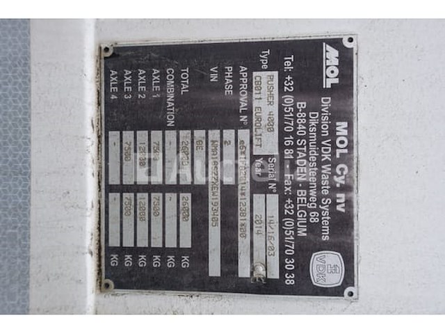 Ref:1241 - vuilniswagen man tgs (2014-311,283 km)(wijn wma18szzxew193405) - afbeelding 41 van  57