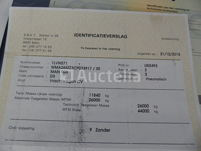 Ref:1276 - container vrachtwagen man tgs (2011-837.710 km) - afbeelding 26 van  48