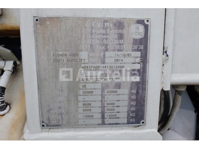 Ref:1300 - vuilniswagen man tgs (2014-374,608 km)(vin:wma24szz0ew193509) - afbeelding 19 van  47