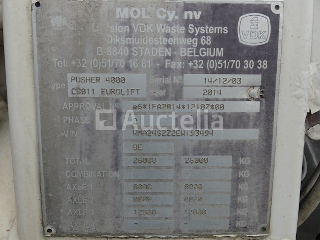 Ref:1306 - vuilniswagen man tgs (2014-384,789 km) - afbeelding 8 van  56