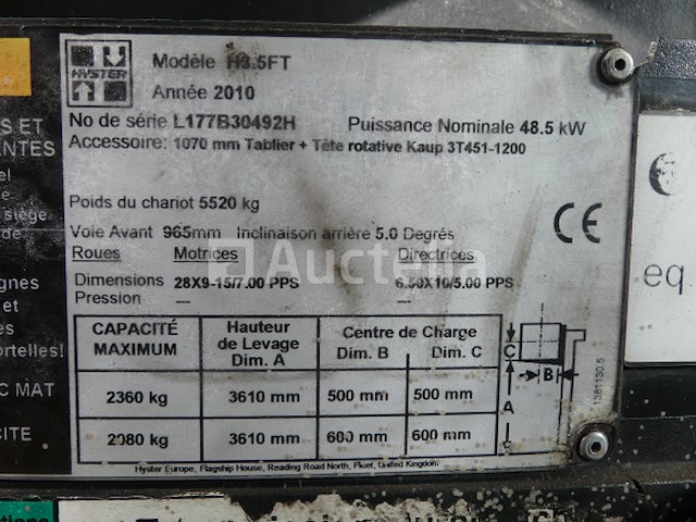 Ref:1450 - hyster h1,5 ft vorkheftruck - afbeelding 18 van  19