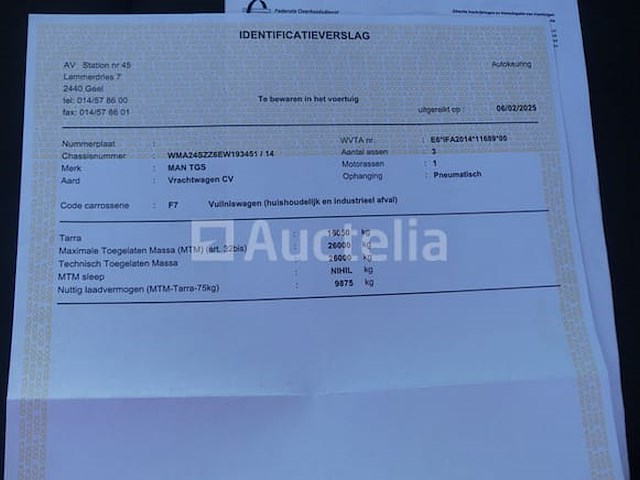 Ref:1489 - vuilniswagen man tgs 26.320 (2014-484.433 km) - afbeelding 41 van  53