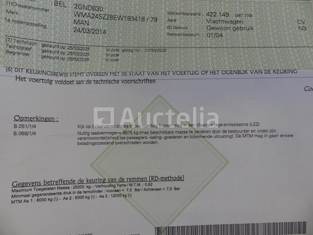 Ref:1490 - vuilniswagen man tgs (2014-438,260 km) - afbeelding 46 van  54