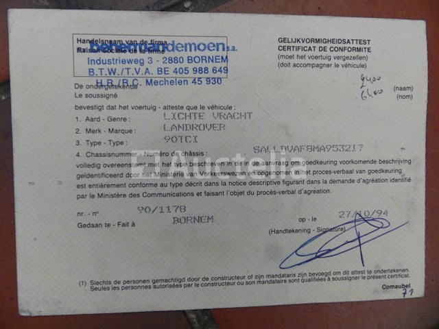 Ref:1743 - land rover 90tcx auto - afbeelding 14 van  64