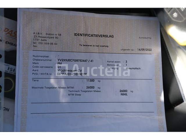 Ref:1cyk416 - volvo fh 330 box truck (2016-623.315 km-vin:yv2x9j0c7gb752447) - afbeelding 38 van  45