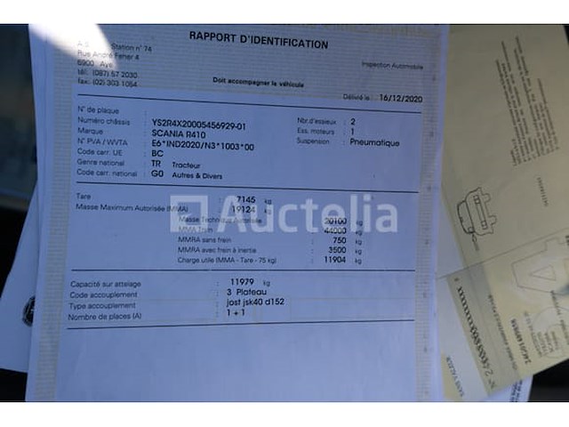 Ref:1ykg270 - scania r410 trekker (2017-913,667 km-vin:ys2r4x20005456929) - afbeelding 30 van  38
