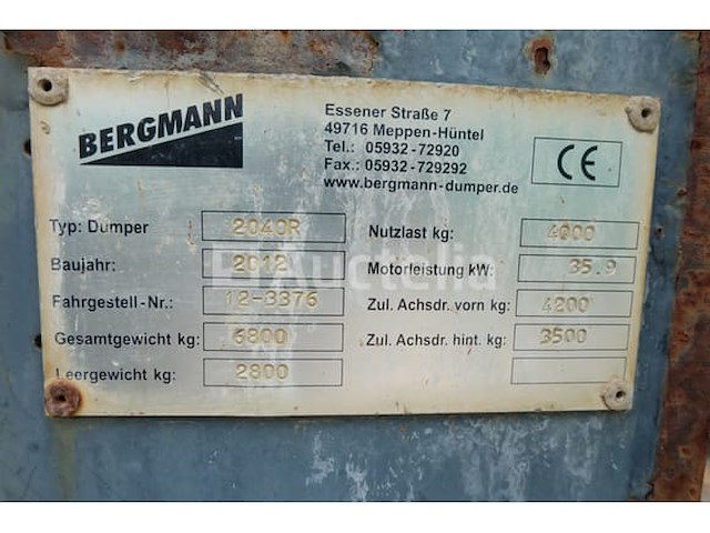 Ref:2940001-2 - bergmann 2040r gelede kiep - afbeelding 18 van  25