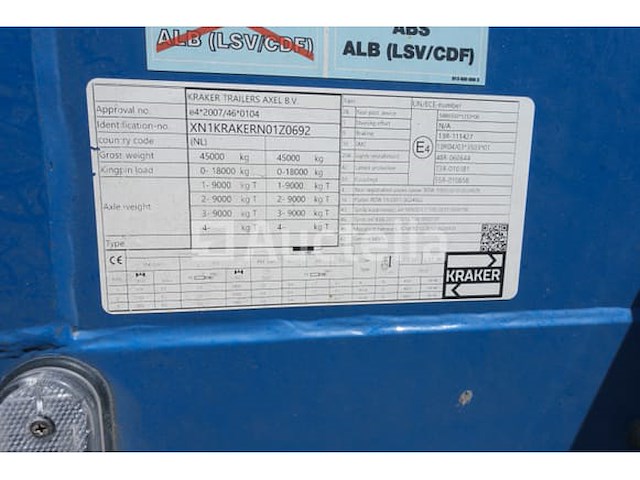 Ref:3361 - kraker trailers cf-z (vin:xn1krakern01z0692) - afbeelding 9 van  33