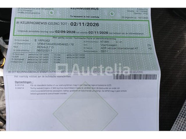 Ref:4709 - renault d (2017-59,025 km) (2017-59,025 km)(vin:vf6wtag40g2454632) - afbeelding 7 van  54