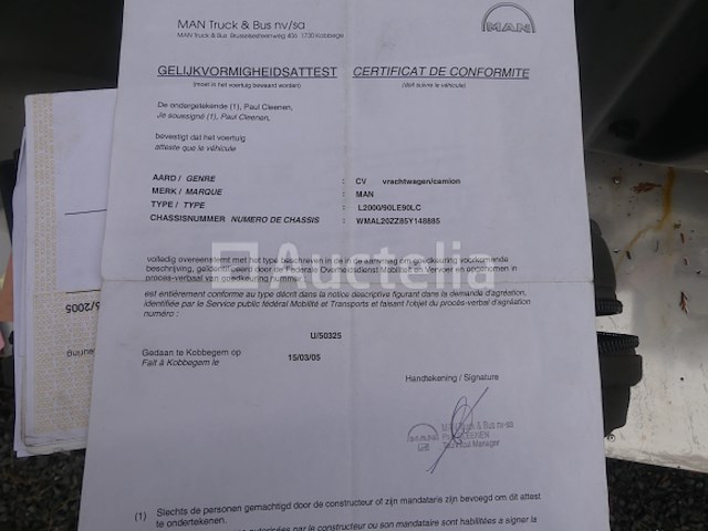 Ref:5 - gordijntruck met achterklep man l2000 (2005-126,661 km) - afbeelding 53 van  58