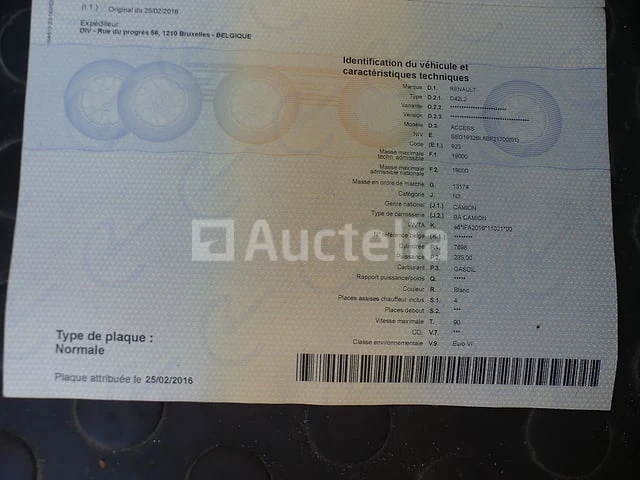 Ref:5606 - renault access vuilniswagen (2016-92,710 km)(vin:seg1932bl6bf21700) - afbeelding 21 van  43