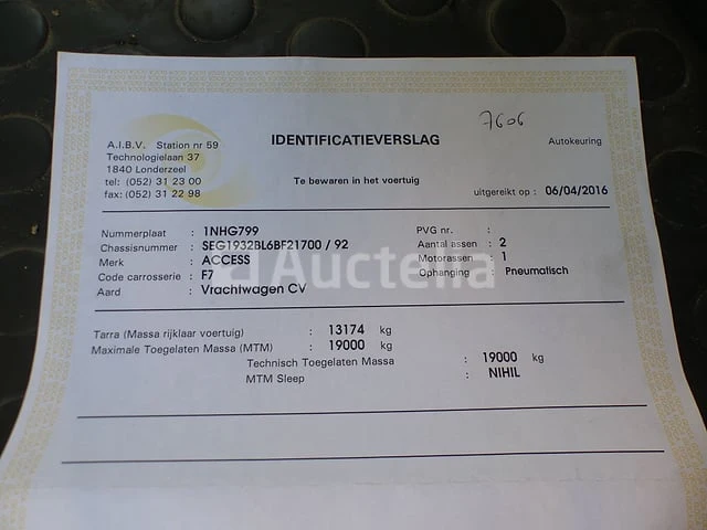 Ref:5606 - renault access vuilniswagen (2016-92,710 km)(vin:seg1932bl6bf21700) - afbeelding 36 van  43