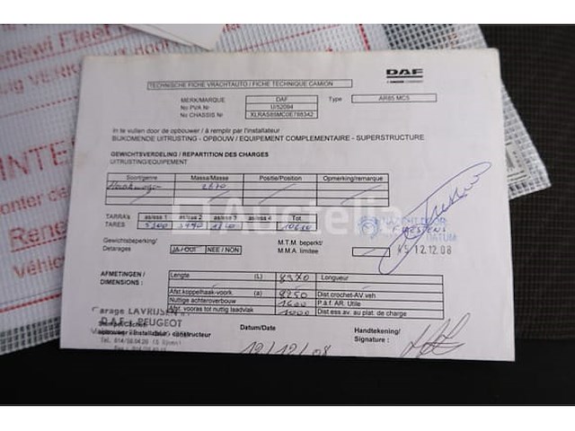 Ref:6145 - daf far cf85 containertruck (2008-467,938 km)(vin: xlras85mc0e788342) - afbeelding 43 van  56