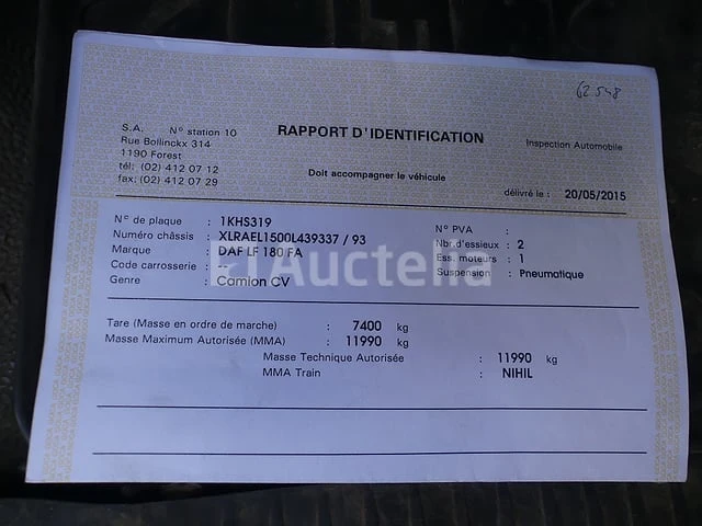 Ref:62548 - daf lf 180 fa veegwagen (2015-27,752 km)(vin: xlrael1500l439337) - afbeelding 43 van  50