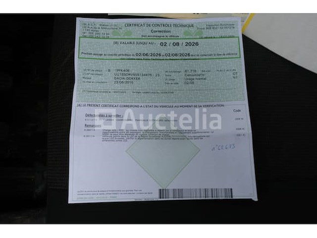 Ref:62673 - utility pickup dacia dokker sd (2016-62,425 km)(vin:uu18sdrv555134875) - afbeelding 16 van  48