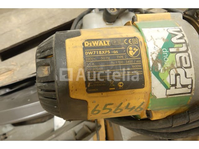 Ref:65646-69877 - 2 dewalt dw718xps radiaalzagen - dws780 - afbeelding 2 van  17