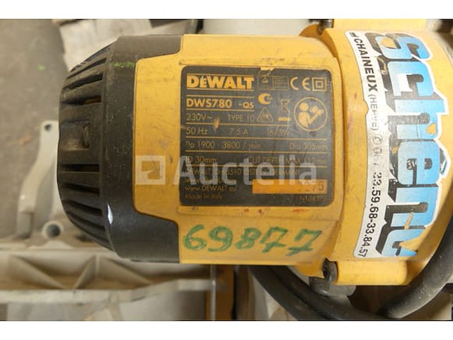 Ref:65646-69877 - 2 dewalt dw718xps radiaalzagen - dws780 - afbeelding 10 van  17