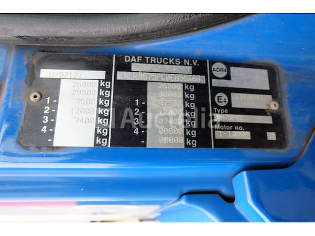 Ref:6745 - daf fan cf75 vuilniswagen (vin:xlras75pc0e855168) - afbeelding 2 van  45