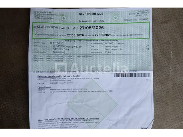 Ref:6745 - daf fan cf75 vuilniswagen (vin:xlras75pc0e855168) - afbeelding 33 van  45