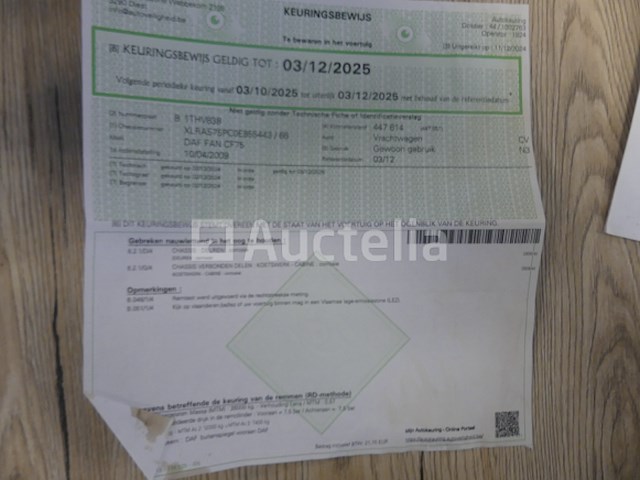 Ref:6747 - daf fan cf75 vuilniswagen (2009-465,712 km) - afbeelding 43 van  55