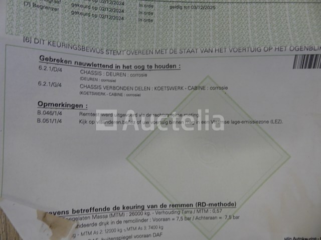 Ref:6747 - daf fan cf75 vuilniswagen (2009-465,712 km) - afbeelding 44 van  55