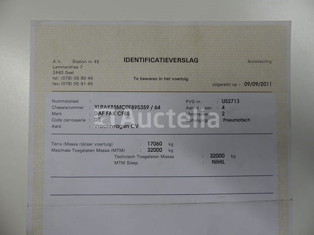 Ref:6990 - containertruck met kraan daf fak cf85 (2011-599,019 km) - afbeelding 54 van  60