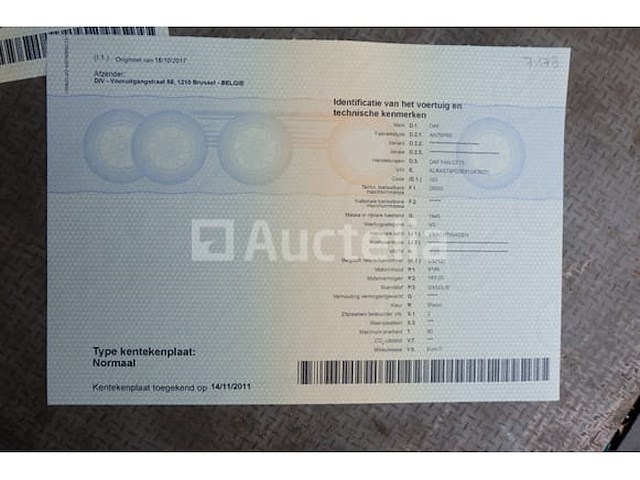 Ref:7178 - daf fan cf75 containertruck (2011-555,328 km)(vin:xlras75pc0e912438) - afbeelding 43 van  51