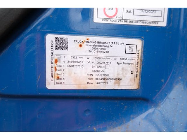 Ref:7179 - daf fan cf85 containertruck (2011-462,883 km) (vin: xlras75pc0e912930) - afbeelding 8 van  60