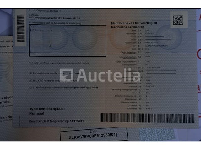 Ref:7179 - daf fan cf85 containertruck (2011-462,883 km) (vin: xlras75pc0e912930) - afbeelding 49 van  60