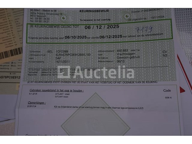 Ref:7179 - daf fan cf85 containertruck (2011-462,883 km) (vin: xlras75pc0e912930) - afbeelding 52 van  60