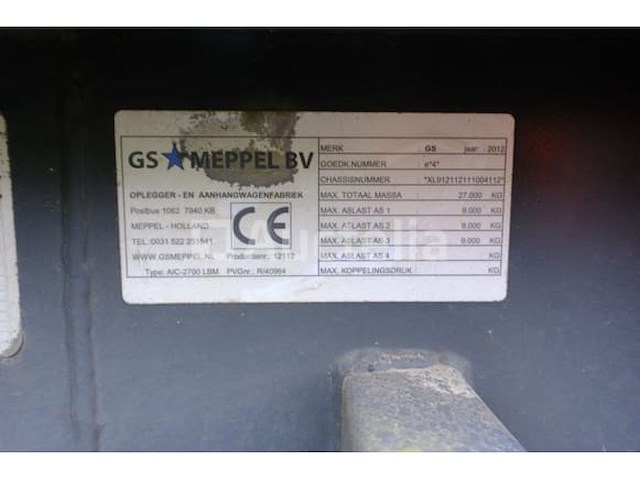 Ref:7546 - gs meppel aic-2700n containertrailer - afbeelding 4 van  31