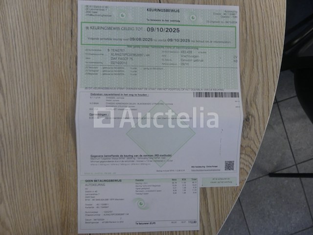 Ref:7605 - daf fag cf75 vuilniswagen (2012-484,617 km) - afbeelding 47 van  53