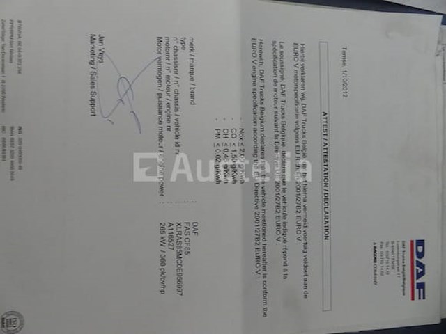 Ref:7608 - daf fas cf85 containertruck (vin:xlras85mc0e956997) - afbeelding 41 van  47