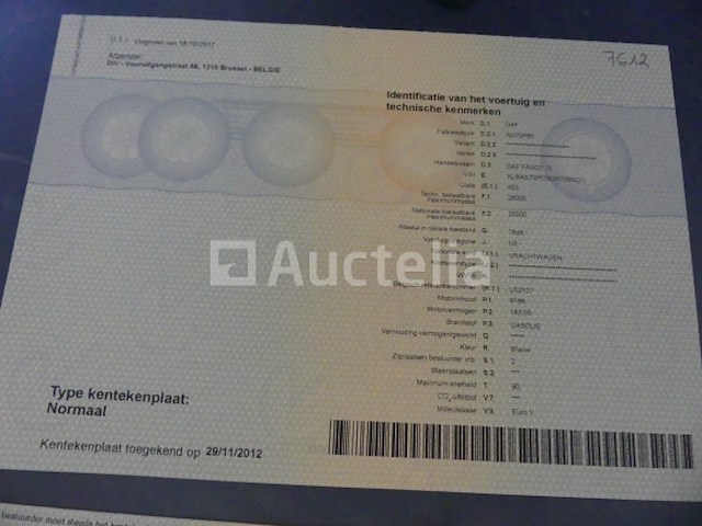 Ref:7612 - daf fancf 75 container vrachtwagen (2012-455.072 km) - afbeelding 40 van  46