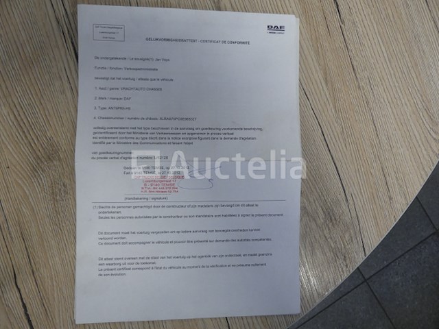 Ref:7629 - daf fancf 75 containertruck (2012-831,624 km) - afbeelding 42 van  48