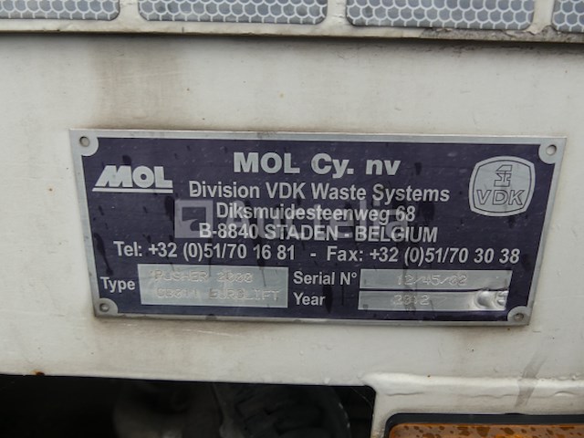 Ref:7639 - daf fagcf75 vuilniswagen (2012-357,430 km) - afbeelding 11 van  55